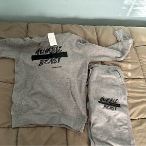 Gray Humble Beast Sweat Outfit.  Unisex size medium.